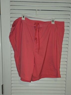 Amazon Essentials Coral-Orange Drawstring Lounge Shorts